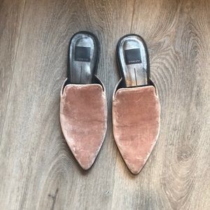 DV Rose Velvet Mules